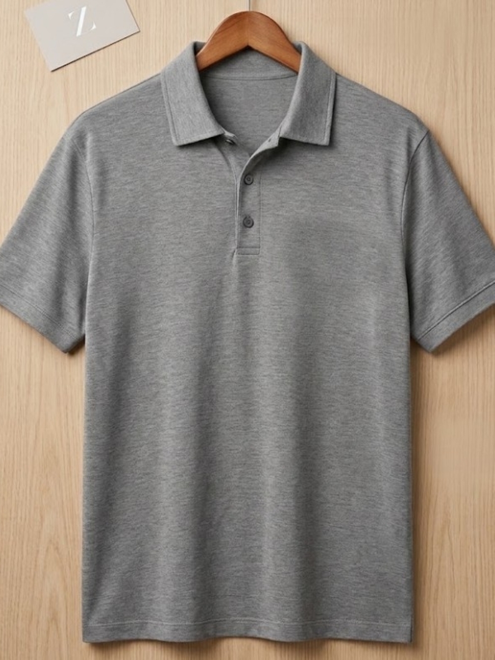 Zara Men's Hemp Viscose Green/Grey Short-Sleeve Polo (Sz L) Soft Relaxed Casual